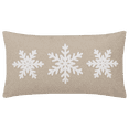 thumbnail image 1 of Bouclair Leanie Snowflake Decorative Pillow, 1 of 7