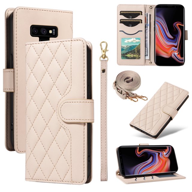 Samsung Galaxy Note 9 Phone Case , Wallet Flip Cover Adjustable Crossbody Lanyard Magnetic Card Slots