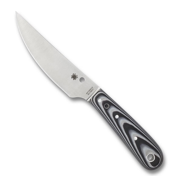 Spyderco Knives Bow River Fixed Blade Knife Full Tang Black Gray G-10 FB46GP