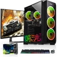 thumbnail image 1 of Gaming PC Tower ~ Intel Core i7 Processor, 32GB DDR4 RAM, 512GB Nvme SSD, Geforce GTX 1660 6GB, 24 inch Curved Gaming Monitor Windows 11 Pro, WiFi, 1 of 5