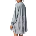 thumbnail image 4 of LSLJS Womens Oversized Sweatshirt Dress Long Sleeve Crewneck Pullover Tops Sweatshirts Mini Dress, Plus Size Dress, 4 of 7
