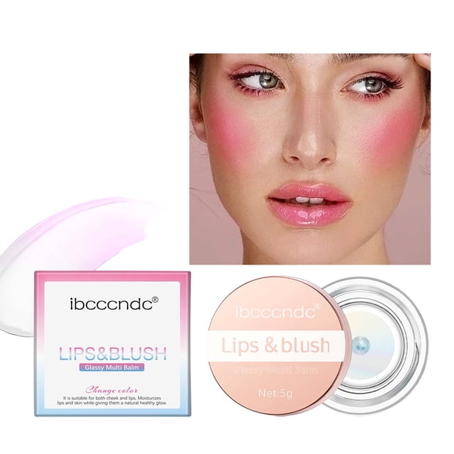 EGNMCR Blush Warm Powder Blusher Transparent Color Changing Gel High Gloss Powder Blusher Cream Natural Nude Makeup Rouge Powder Blusher a canmake