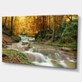 thumbnail image 3 of Designart Forest Waterfall with Yellow Trees Canvas Wall Art, 3 of 4