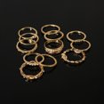 thumbnail image 3 of 12 Pcs/Ensemble Bague Vintage pour Femmes Filles Bague Rétro en Alliage de Strass Bijoux de Main Cadeau de Vacances, 3 of 9