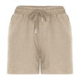thumbnail image 4 of AherBiu Womens Sweatshorts Wide Leg Elastic Drawstring High Waisted Loungewear Joggers Summer Shorts, 4 of 7