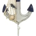 thumbnail image 4 of Hampton Nautical 7" Decoration Wooden Rustic Decorative Blue & White Anchor with Hook, 4 of 5