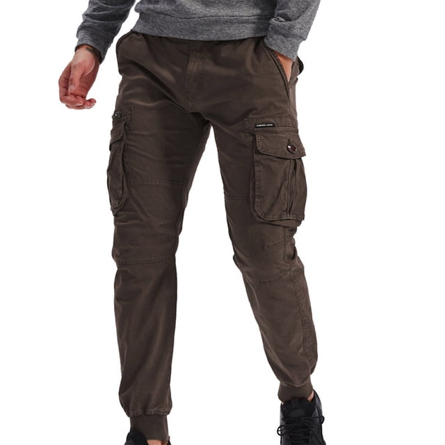 WAENQINLA Cargo Pants for Men Relaxed Fit Work Pants Outdoor Tactical Trousers Classic Camping Cargo Pants with Multi Pockets Cargo Pants for Men Slim Fit