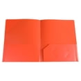 thumbnail image 2 of ZTTD 1Pcs Twin-Pocket Folders, File Folders with Pockets and Business Card Slot, Heavy Duty Plastic 2 Pockets Folders for Documents, Letter Size (Type1-Orange), 2 of 9