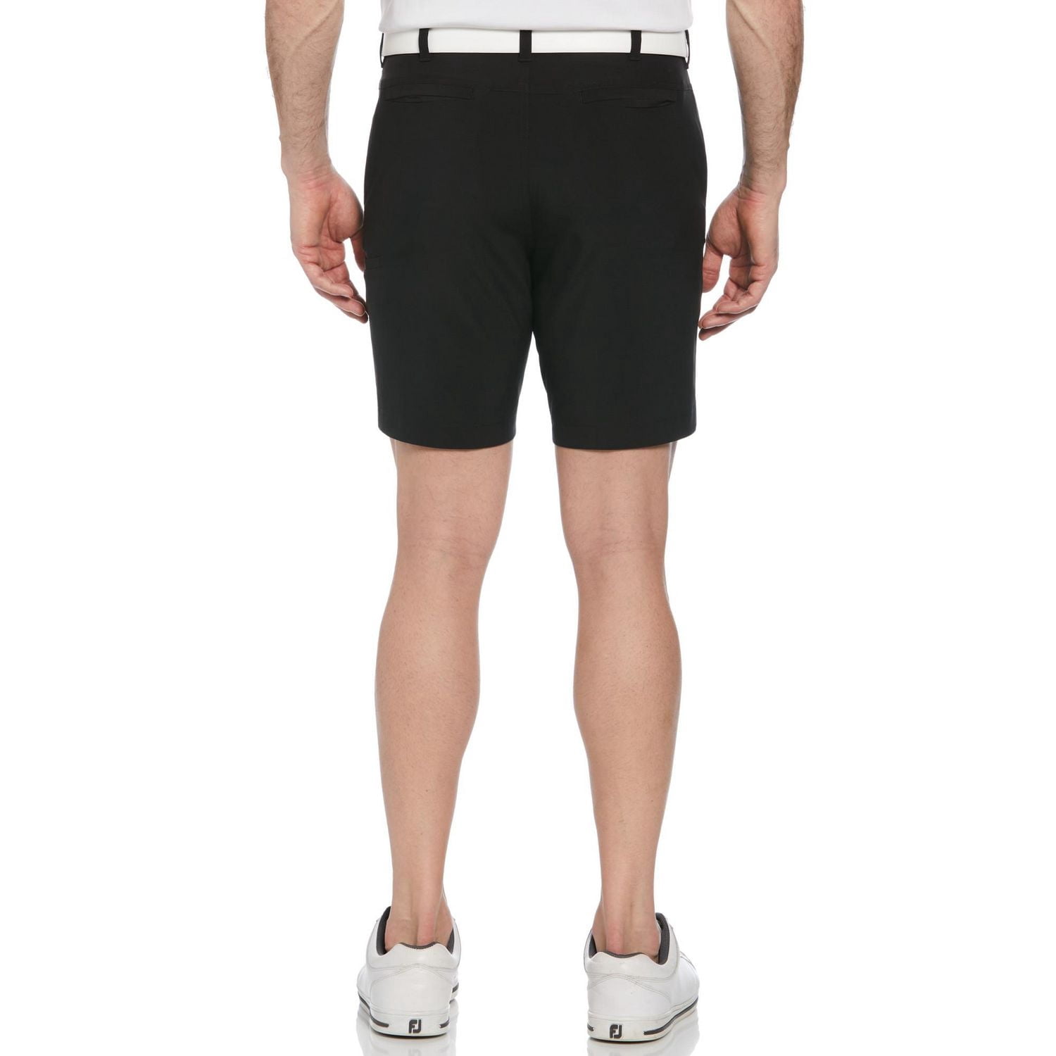 PGA Tour Course Essentials Men's 8" Flat Front Short with Active Waistband & Media Pocket