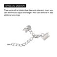 thumbnail image 4 of Unique Bargains 10Set Ribbon Crimp Clamp Ends Lobster Claw Clasps & Chain 10mm Silver Tone for DIY, 4 of 7