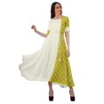thumbnail image 2 of Moomaya Robe Midi en Viscose à Manches Courtes Imprimée Style Santoon à Taille à Cordon pour Femmes, 2 of 4