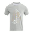 thumbnail image 5 of Xdzjlr Chemises pour Hommes Usage Quotidien Col Rond Imprimé Instrument de Musique Mode Chemise d'Été pour Hommes,m, 5 of 5