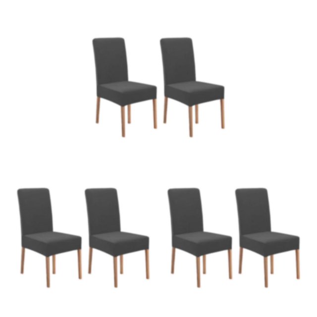 Redempat 2pieces Scratch-resistant Velvet Dining Chair Covers - High-end Texture Wear-resistant Dining Room Grey 2 pcs 3Set
