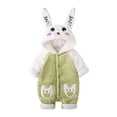 thumbnail image 1 of Diconna Infant Baby Fuzzy Bunny Costume Long Sleeve Hood Coat Button Down Warm Rabbit Romper, 1 of 9
