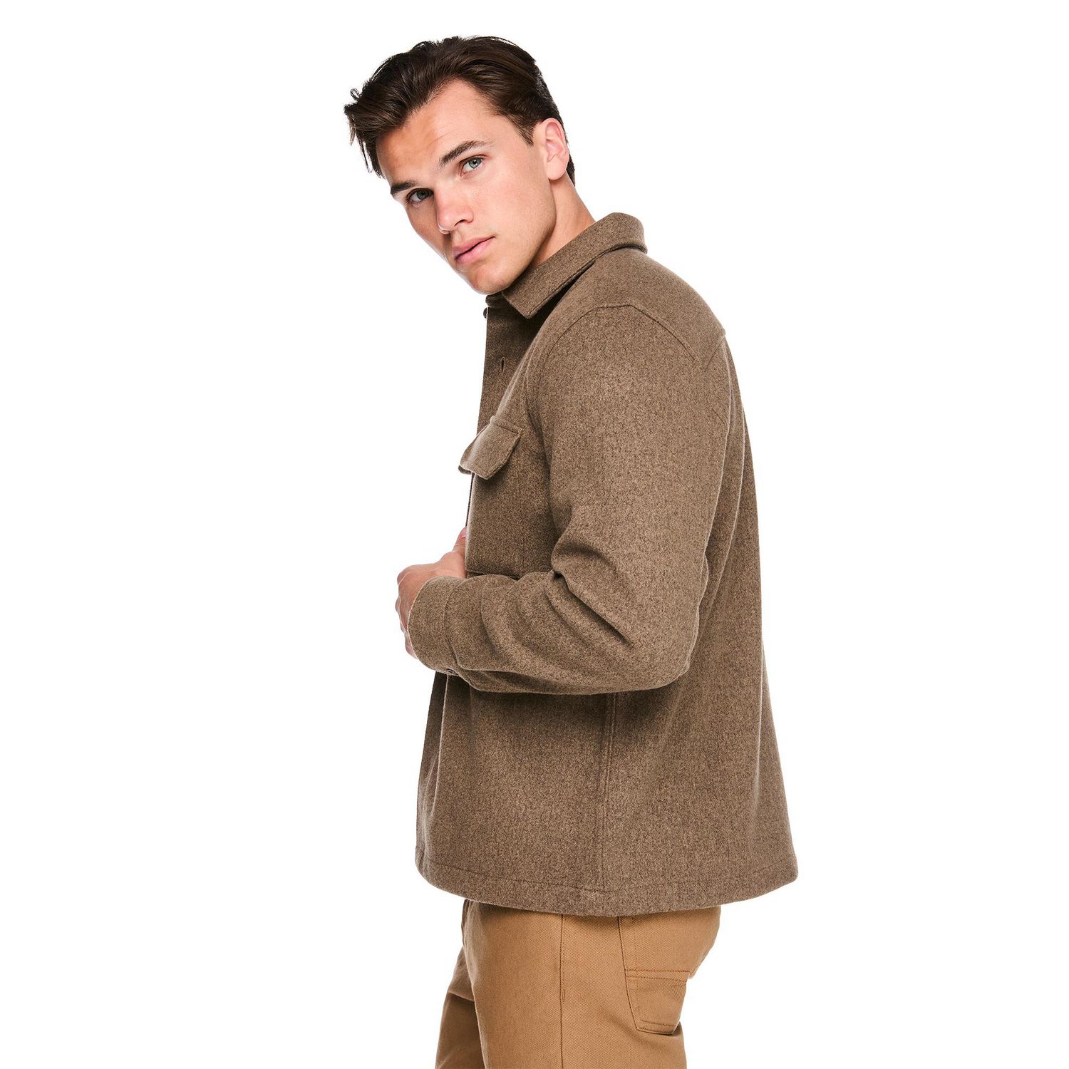 Chemise d’extérieur en flanelle brossée George pour hommes