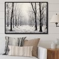 thumbnail image 1 of Designart Trees Oversized framed wall art decor, Tree black framed wall art, Grey Forest Woods , Grey Traditional black framed wall art, 20x12 inches black frame, 1 of 5