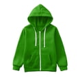 thumbnail image 4 of PMVFHDE Clearance Girls Long Sleeve Sweatshirt Casual Crew Neck Ribbed Tops Loose Fit Pullover,Green,4-5 Years, 4 of 5