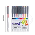 thumbnail image 3 of CQCYD Colored Gel Pens 0.5mm, 8-Pack Liquid Ink Refill Rollerball Pens, 40ml High-Capacity Multicolor Plastic Pens for Notebook Journal Writing, Office Study Supplies, Note Taking & Art Projects, 3 of 6