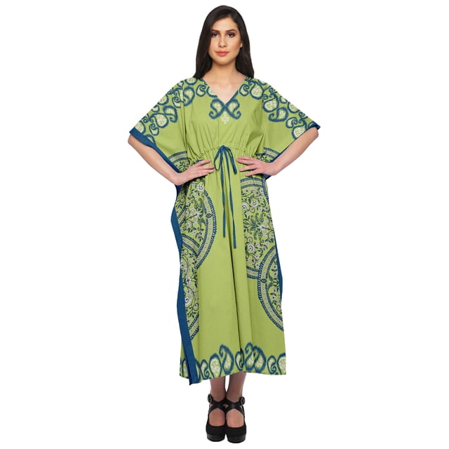 Moomaya Kaftan de Plage, Paréo de Bikini, Robe Longue Maxi Caftan pour Femmes