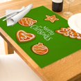 thumbnail image 1 of Oleegame 1PC Placemat Christmas Table Placemats Christmas Rustic Vintage Washable Table Mats, 1 of 4