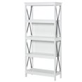 thumbnail image 3 of 4-Tier Bookcase Display Shelf Unit Storage Rack Organizer for Living Room Office White, 3 of 7