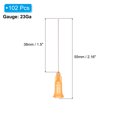 thumbnail image 2 of 23Ga Dispensing Needles, 102PCS 1.5 Inch Industrial Blunt Tip Dispensing Needle Syringes with Luer Lock Needle for Refilling Liquid Inks Adhesive Glue Oil,Orange, 2 of 7