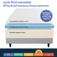 thumbnail image 3 of Early Bird Matelas en Mousse Simple Couche 10 Pouces, California Très Grand, 3 of 8