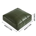 thumbnail image 3 of Housse de Pouf Ottomane Polyvalente en Similicuir 17,7 Pouces Carrée Non Rembourrée Coussin de Sol Rangement Repose-Pieds pour Usage Intérieur Extérieur Bricolage Remplissable Housse de Coussin de Siège en Cuir Sans Bourre Incluse, 3 of 7