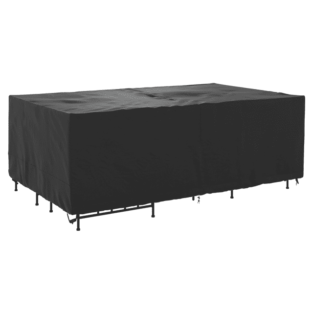 Mainstays Outdoor Universal Rectangular Patio Furniture Cover With Buckle Closures, Small Size: 106" x 65" x 35" , Black Colour