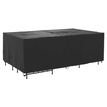 Mainstays Outdoor Universal Rectangular Patio Furniture Cover with Buckle Closures, Small, 106 in x 65 in x 35 in, Black