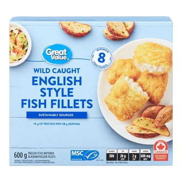 Great Value – Filets de poisson panés à l'anglaise, surgelés 600g