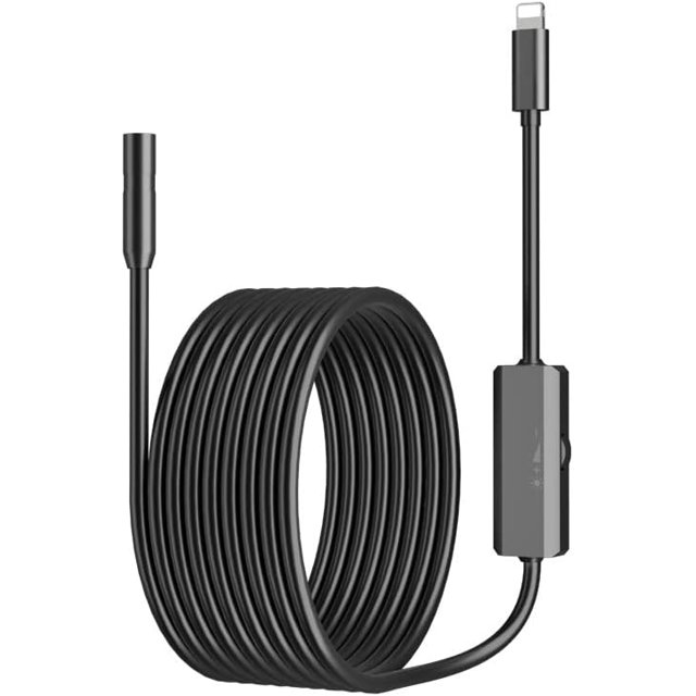 Endoscope Industriel 8Mm avec Lumières LED Réglables, Caméra d'Inspection HD IP68 Flexible, 1,3 Million de Pixels et Interface Dédiée, pour Canalisation Murale Domestique Tuyau de Vidange Plomberie