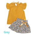 thumbnail image 3 of 2 Pack Toddler Baby Girls Strap Outfits Halter Ruffle Tube Crop Top+Tassel Pineapple Shorts Pant Summer Clothes Set, 3 of 10