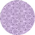 thumbnail image 1 of Ahgly Company Tapis d'Intérieur Ronds Lavables à la Machine, Style Transitionnel, Fleur Violette Violette, Tapis de Zone, 8 Pieds Rond, 1 of 7