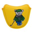 thumbnail image 3 of jinwen Housse de Tête de Club de Golf, Manchon Enveloppant pour la Plupart des Putters, Protection, Garde, PU, Golf, Jaune, 3 of 9