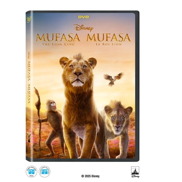 MUFASA: THE LION KING - Bilingual - DVD, Disney, starring Aaron Pierre and Seth Rogen