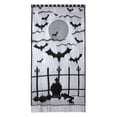 thumbnail image 1 of Amdohai 40x82 Inch Halloweens Black Lace Window Door Curtain, Spooky Skeleton Spider, 1 of 7