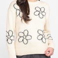 thumbnail image 4 of Devoted Women's Embroidered Crew Neck Sweater, Sizes XS-XL, 4 of 4