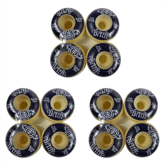 12 Pcs Roues de Planche à Roulettes 54mm Dureté PU Planche à Roulettes 85A Roues de Longboard pour Street Longboard Planche à Roulettes Roue