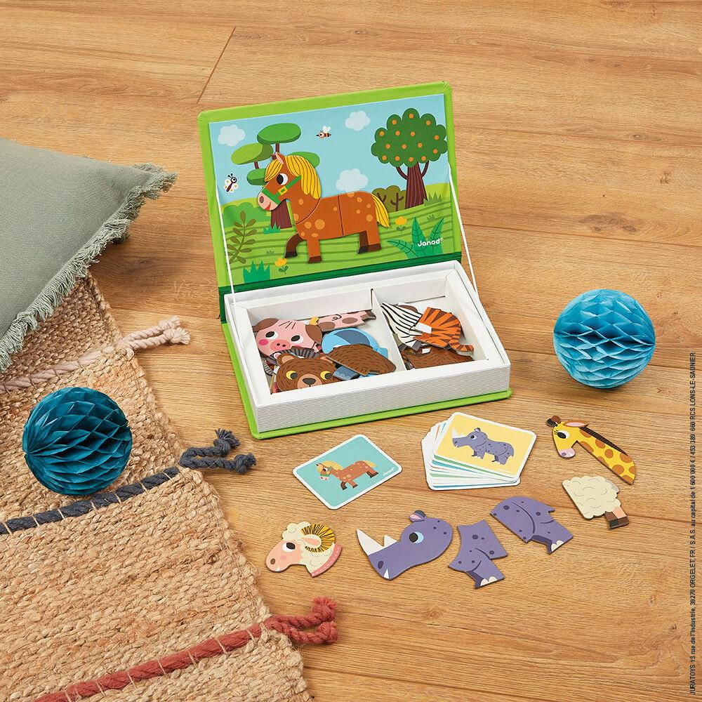 Janod • Animaux Magneti’book • 3 à 8 ans • Jeu Éducatif Magnétique pour Enfants et Tout-Petits • J02723