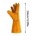 thumbnail image 2 of Welding Gloves Heavy Duty Double Layer Cowhide Leather For Heat Resistance And Cut Durable Comfortable Work Gear, 2 of 2