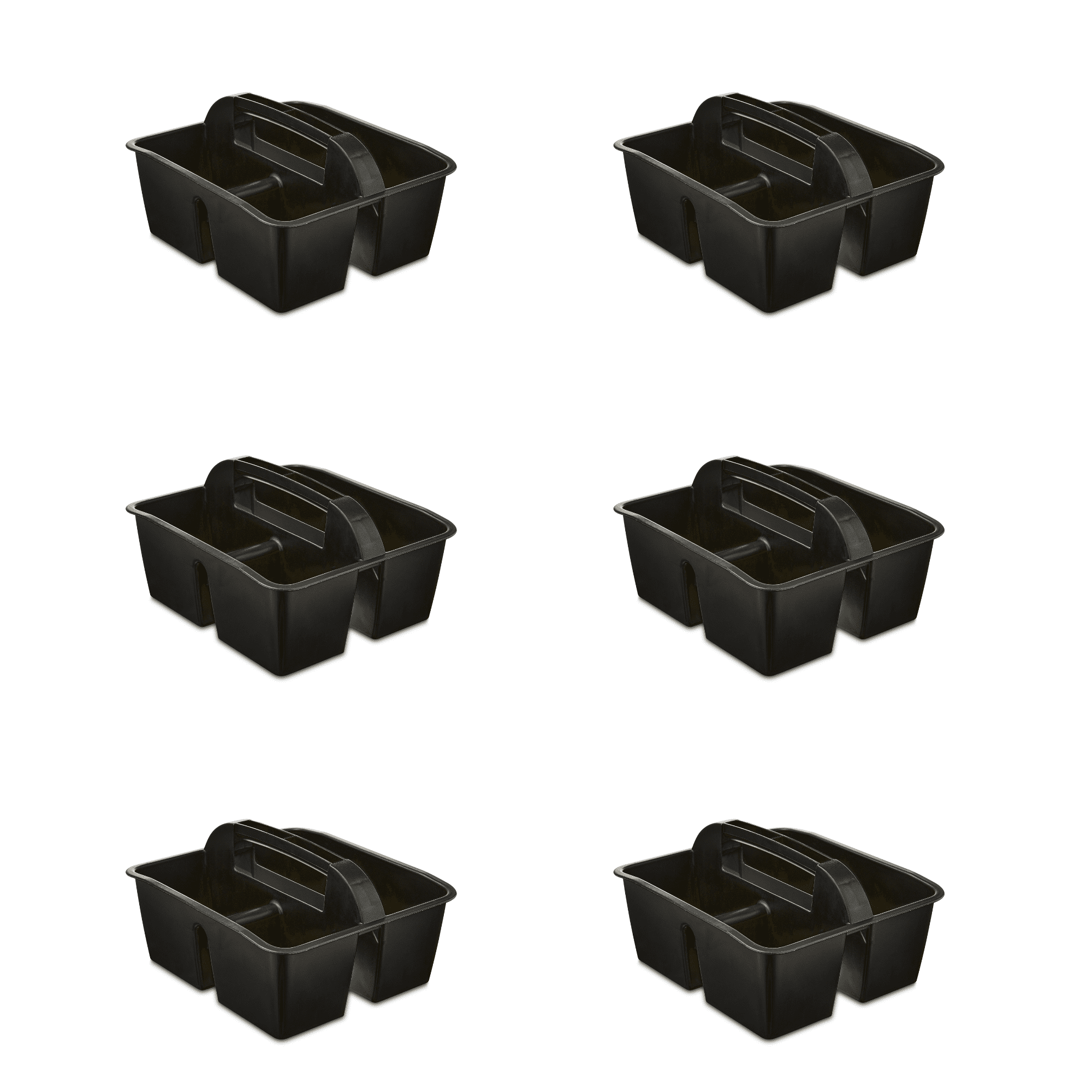 Petit Caddie en Plastique Storex, Organisateur de Bureau pour Loisirs Créatifs, Rectangulaire, 8.75’’ x 7.67’’ x 4.44’’, Noir