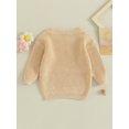thumbnail image 4 of Faithtur Chandail d'Automne pour Bébé Fille, Motif Lettre Fleurie Manches Longues Col Rond Pull Tricoté, 4 of 9