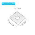 thumbnail image 2 of Uxcell Square Washer 10 Pack M4x10x10x1mm 304 Stainless Steel Square Plate Washers, 2 of 5