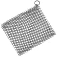 thumbnail image 1 of Stainless Steel Cast Iron Skillet Cleaner Cast Iron Scraper 316 Chainmail Scrubber for Cast Iron Pans, Pre-Seasoned Pans, Griddle Pans, BBQ Grills, and More Pot Cookware-7x7 Inch, 1 of 3