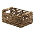 thumbnail image 1 of Woven Bacbac Storage Basket with Natural Wood Handles, 1 of 8