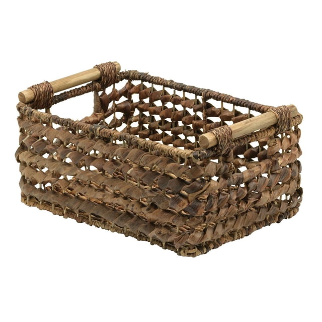 Woven Bacbac Storage Basket with Natural Wood Handles