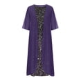 thumbnail image 4 of EGNMCR Robes d'Été Femmes Tendance 2024 Robe d'Été pour Femmes à Manches Mi-Longues Blouse + Robe Ensemble Deux Pièces Robe Longueur Genou Robe de Plage, 4 of 8