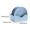 thumbnail image 3 of Ensemble de 10 Pcs de Plats en Os Bleus avec Plateau Alimentaire Bol à Collation Cuisine Table à Manger Assiette à Résidus avec Base pour Restaurants Usage Domestique Bol à Fruits de 6,29 Pouces Assiette à Collation Ensemble de 10 Assiettes et 1 Rangement, 3 of 6