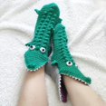 thumbnail image 3 of Knitted Crocodile Socks 3D Animal Socks Knitting Pattern Socks Fun Christmas Gift to Kids Adults, 3 of 5